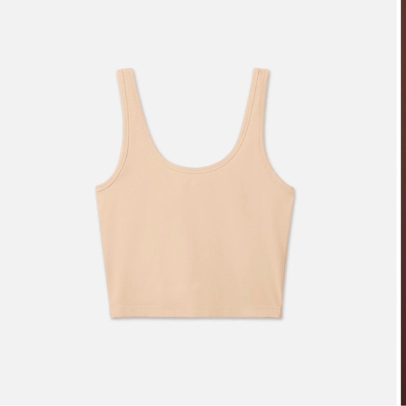 MATE THE LABEL ORGANIC COMFORT CROPPED TANK IN SAND M - Picture 2 of 5